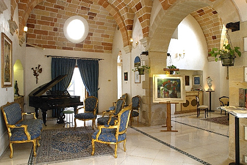 Particolare Hall Palazzo Baldi Galatina, Lecce