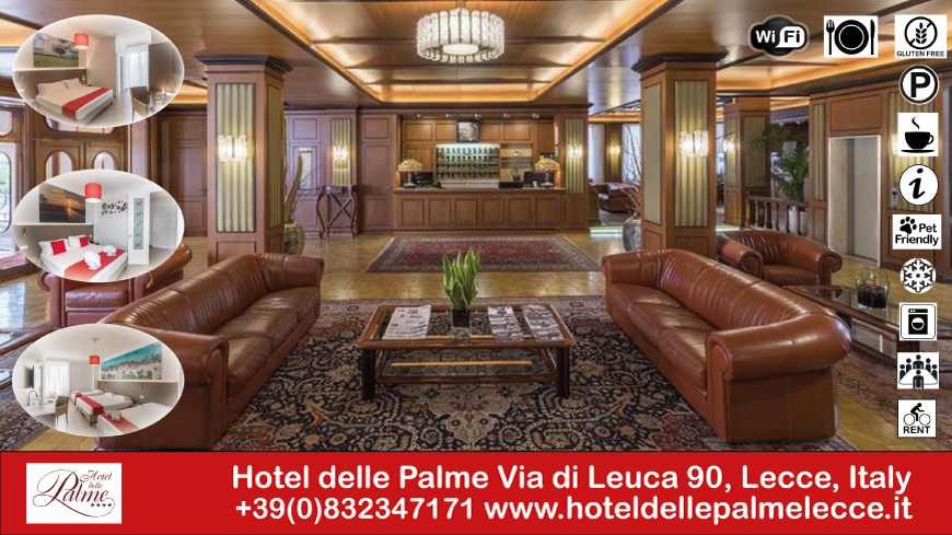 Reception Hotel delle Palme Lecce Salento Puglia Italy