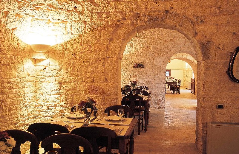 Interno ristorante I trulli Masseria Chiancone Torricella Martina Franca